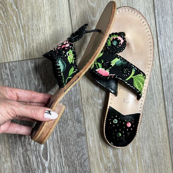 Jack Rogers x Vera Bradley Collab sandals slides New Hope Leather. Size 7.5 - Picture 6 of 6